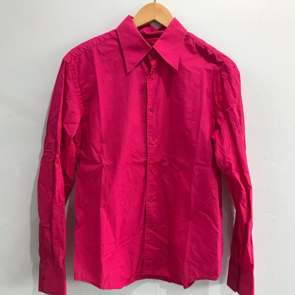 4YOU Pink Long Sleeve Button Up Dress Shirt